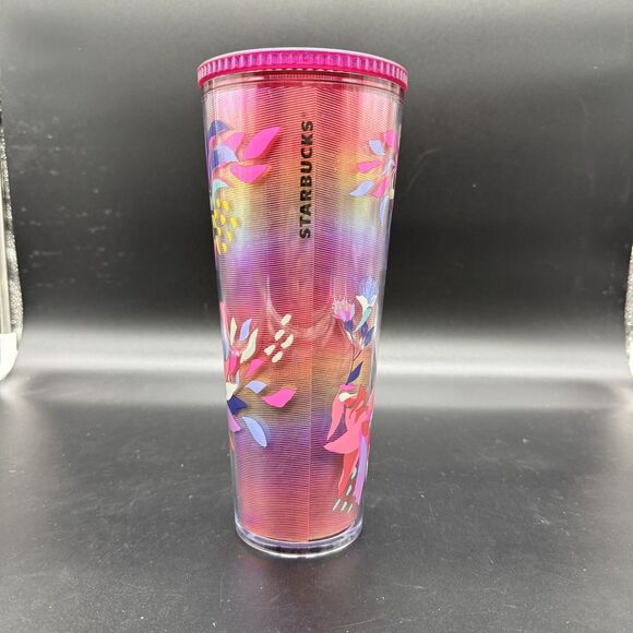 Starbucks Other - 2024 Starbucks Magenta Exotic Flowers Floral MOTHERS DAY Tumbler Cold Cup Venti